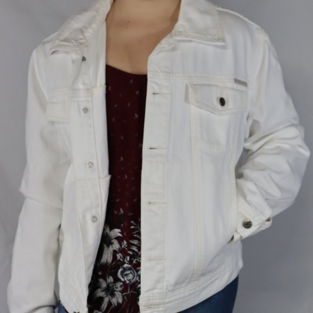 Calvin Klein Jeans white jean jacket